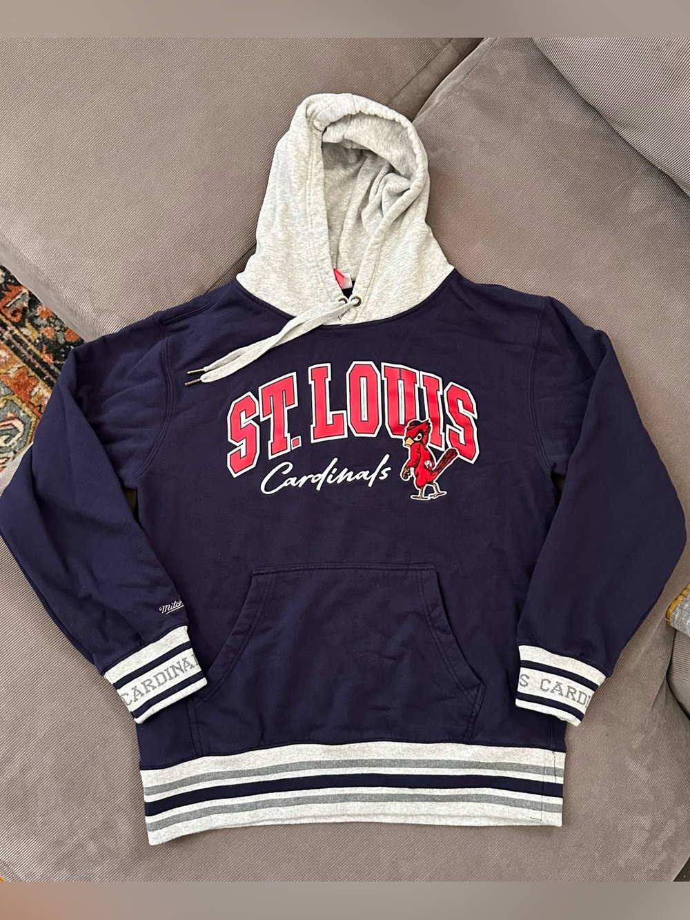 Mitchell & Ness St. Louis Cardinals MLB Hoodie Sweatshirt Medium Cooperstown